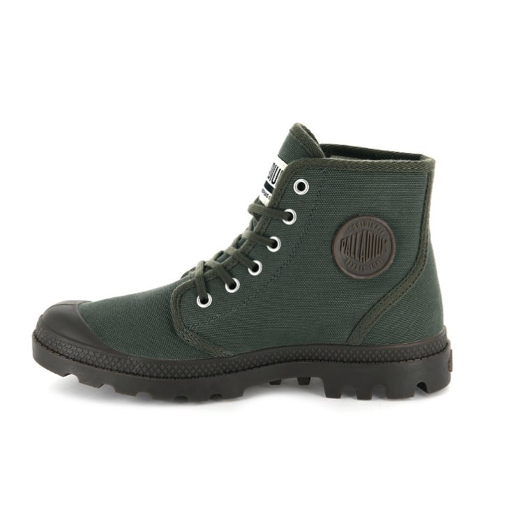 Baskets Palladium Pampa Hi Originale High Tops Femme Vert Olive | FR BWE740R